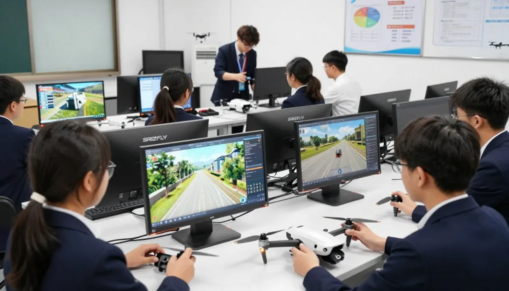 Drone simulators for vocational schools