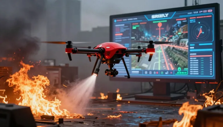 Firefighter drone firefighting simulation software