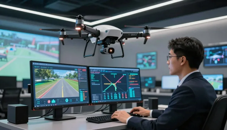 AI-driven drone simulation software