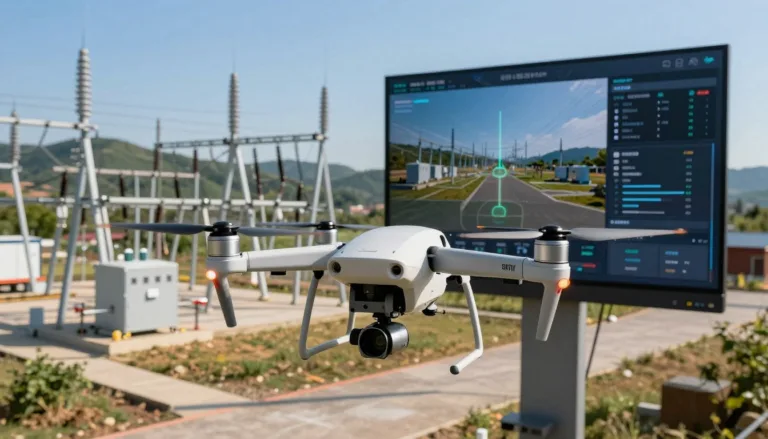 Electric power drone inspection simulation training software