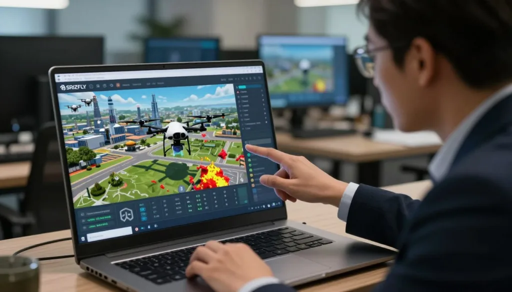 Simulation Software for AI-Based Defect Detection Drones