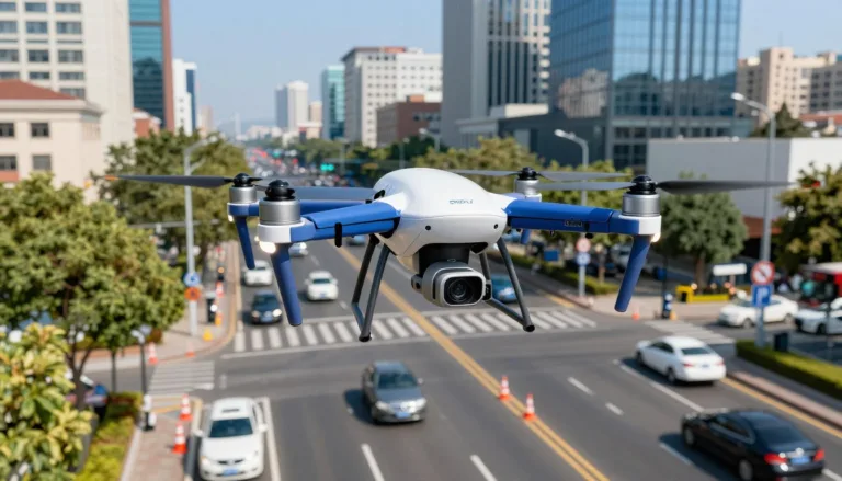 Road patrol drone simulation
