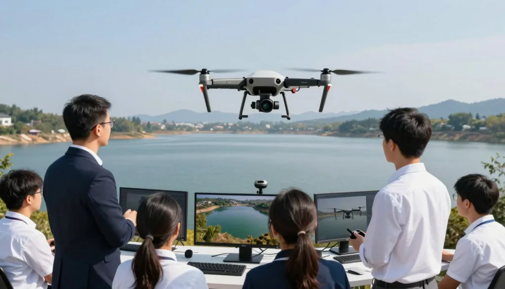UAV simulation training for reservoir inspection UAV simulation training for reservoir inspection