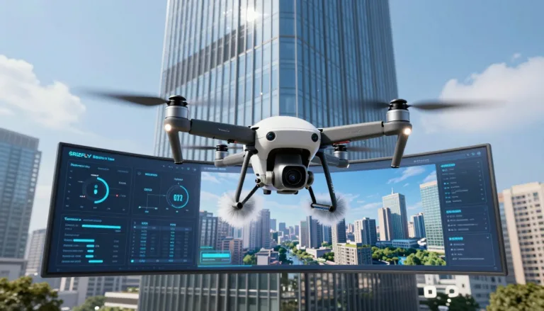 Building glass curtain wall cleaning drone simulation software