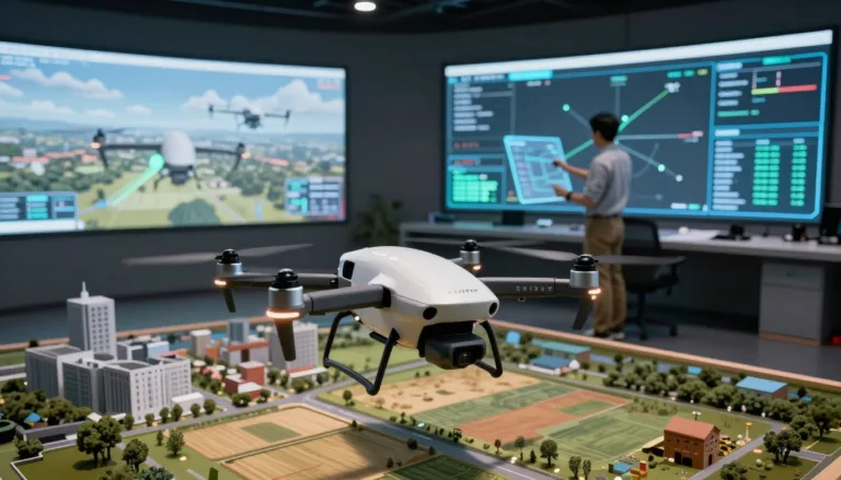 Low-altitude drone AI application simulation