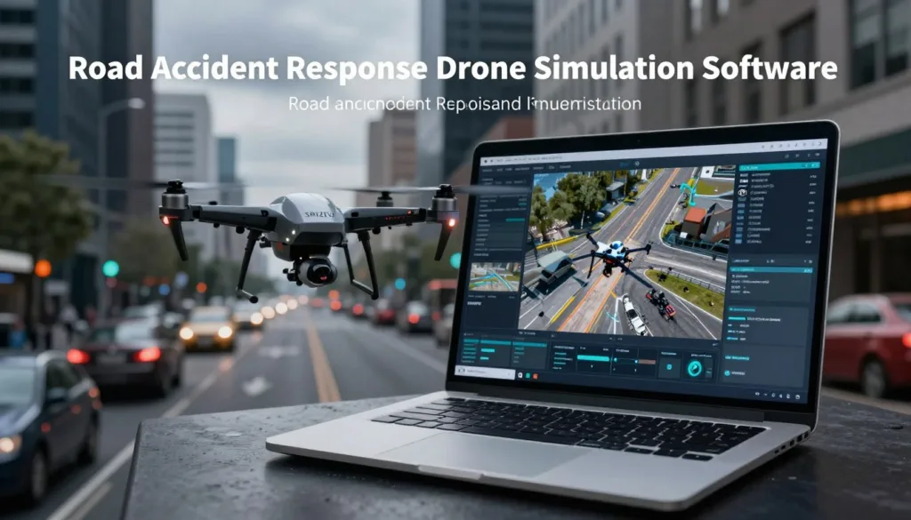Road Accident Response Drone Simulation Software