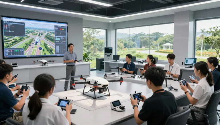 Simulation training for environmental inspection drones