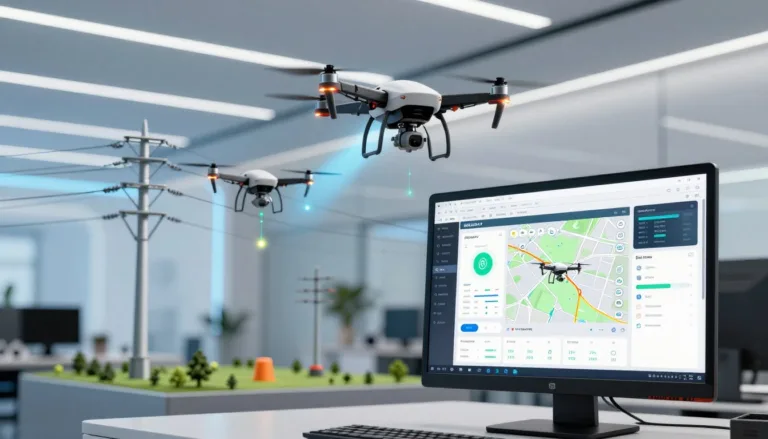 Drone power inspection simulation software