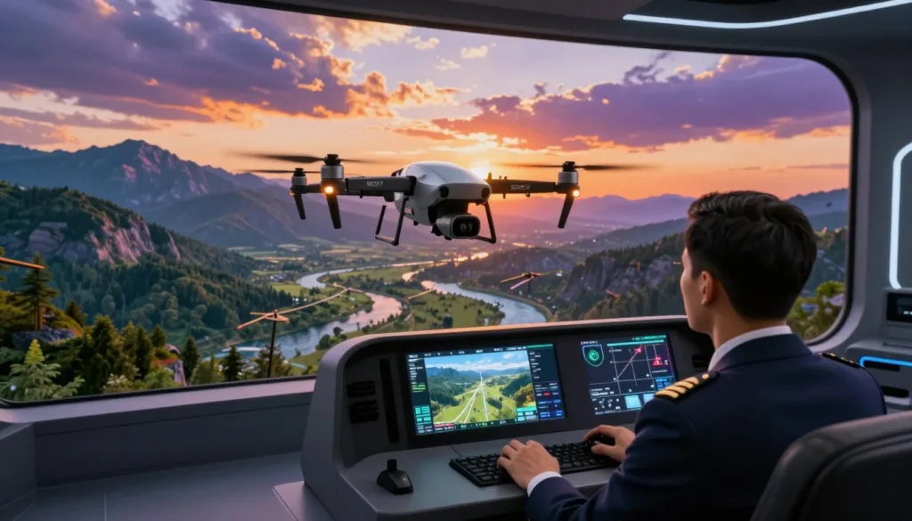 realistic drone flight simulation